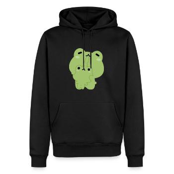 Frog Couple - Men’s Premium Organic Hoodie - black - Front - Nico (187cm)