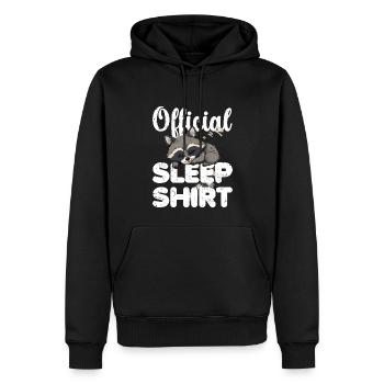 Waschbär Offizielles Schlafshirt Faul Relax - Männer Premium Bio Hoodie - Schwarz - Vorne - Nico (187cm)