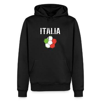 Italia - Sweat à capuche Premium bio Homme - noir - Devant - Nico (187cm)