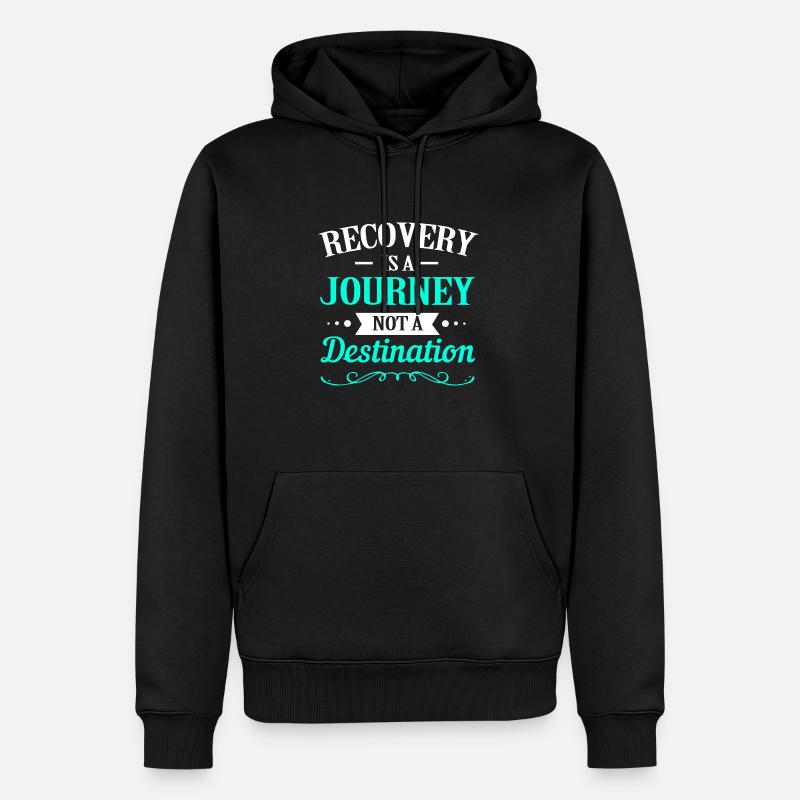 Drogenfrei Sucht Süchtig - Männer Premium Bio Hoodie - Schwarz