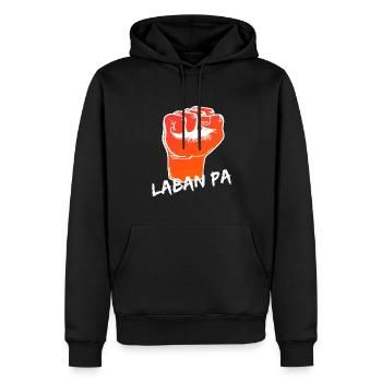 Laban Pa Expression Design für stolze Pinoys - Männer Premium Bio Hoodie - Schwarz - Vorne - Nico (187cm)
