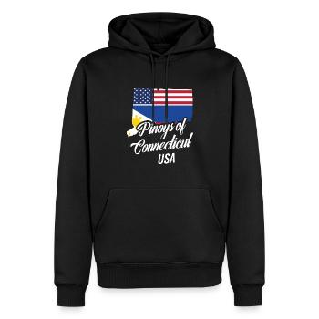 Filipinos of Connecticut Design für stolze Fil-Ams - Männer Premium Bio Hoodie - Schwarz - Vorne - Nico (187cm)