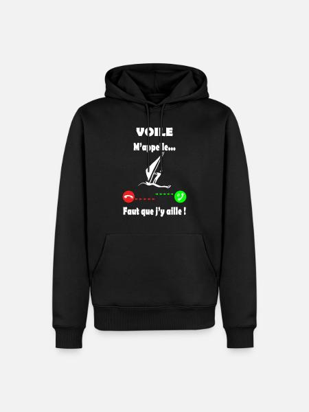 Voile - voile m'appelle - Sweat à capuche Premium bio Homme - noir