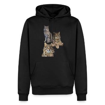 Lynx - Sweat à capuche Premium bio Homme - noir - Devant - Nico (187cm)