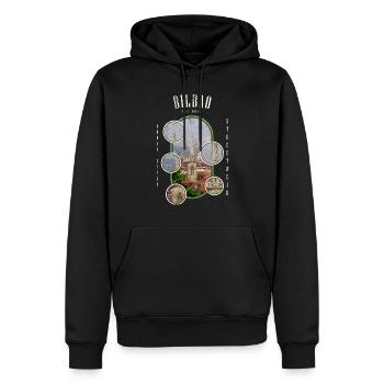 Bilbao Spanien Stadt Skyline Heimat Liebe - Männer Premium Bio Hoodie - Schwarz - Vorne - Nico (187cm)