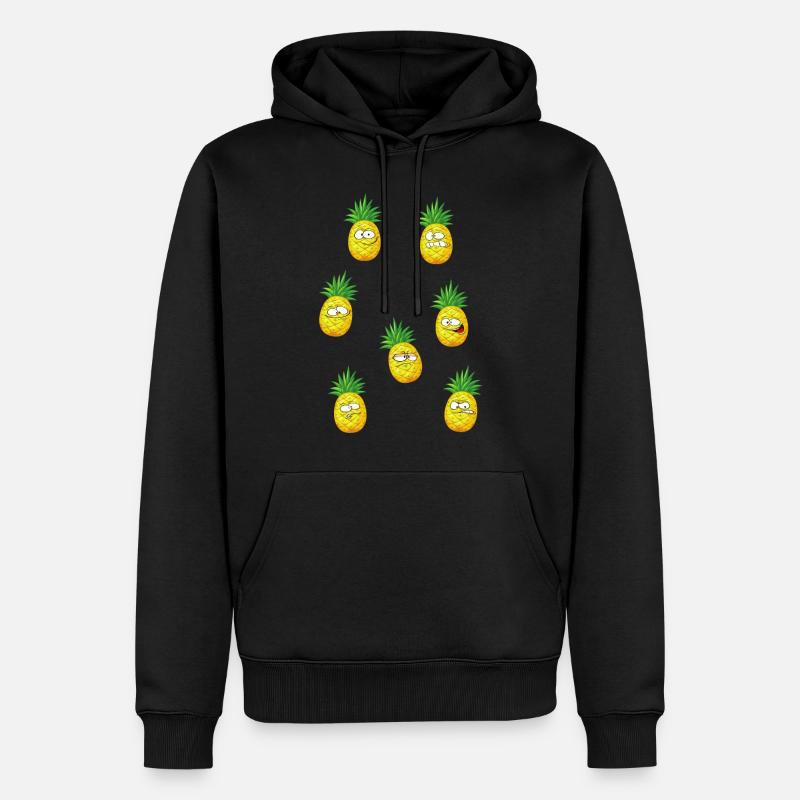 Annanas - Männer Premium Bio Hoodie - Schwarz
