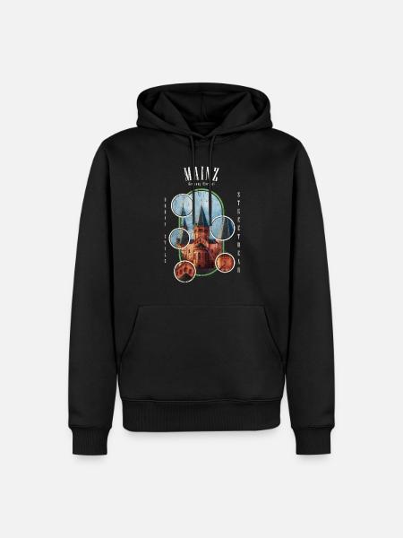Mainz Deutschland Stadt Skyline Dom Heimat Liebe - Männer Premium Bio Hoodie - Schwarz