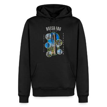Duisburg Deutschland Stadt Skyline Heimat Liebe - Männer Premium Bio Hoodie - Schwarz - Vorne - Nico (187cm)