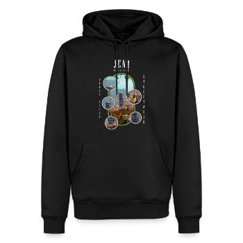 Jena Deutschland Stadt Skyline Heimat Liebe - Männer Premium Bio Hoodie - Schwarz - Vorne - Nico (187cm)