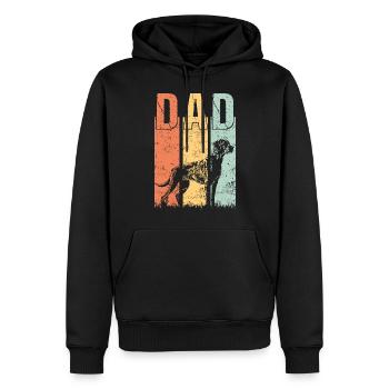 Mountain Cur Hund Dad Papa Herrchen Vintage - Männer Premium Bio Hoodie - Schwarz - Vorne - Nico (187cm)
