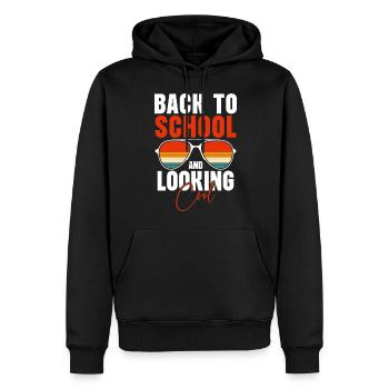 Student Zukunft Hochschule BWL - Männer Premium Bio Hoodie - Schwarz - Vorne - Nico (187cm)