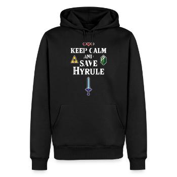 KCaSH bright - Men’s Premium Organic Hoodie - black - Front - Nico (187cm)