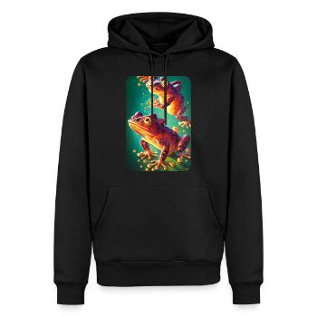 skate worm design #178 - Männer Premium Bio Hoodie - Schwarz - Vorne - Nico (187cm)