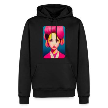 skate worm design #311 - Männer Premium Bio Hoodie - Schwarz - Vorne - Nico (187cm)