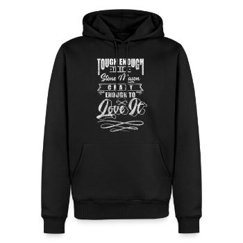 Sculpteur, tailleur de pierre, compagnon, artisan - Sweat à capuche Premium bio Homme - noir - Devant - Nico (187cm)