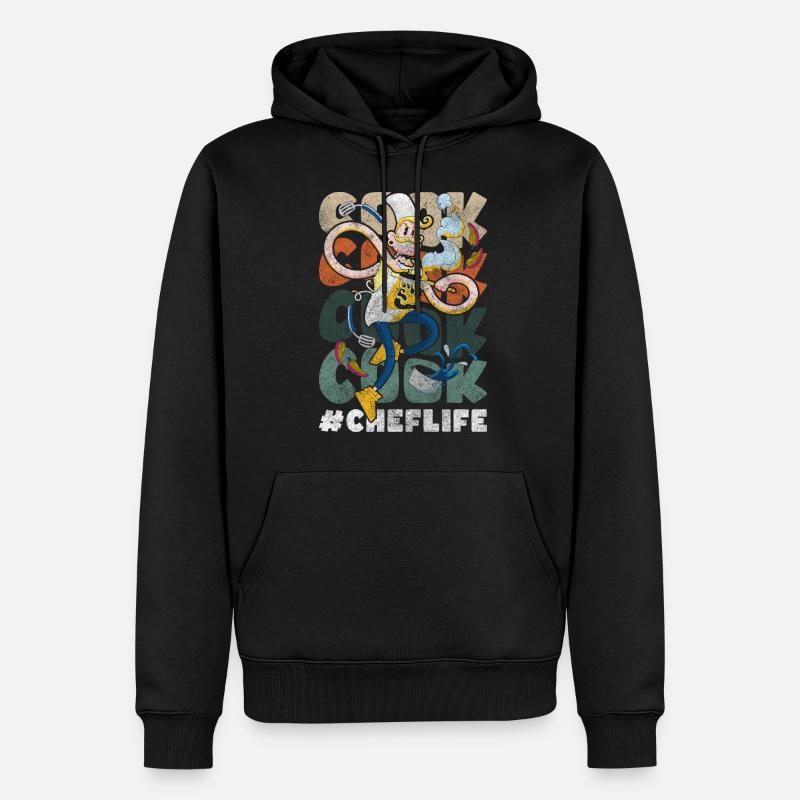 Koch Chef Kochkunst Geschmack - Männer Premium Bio Hoodie - Schwarz