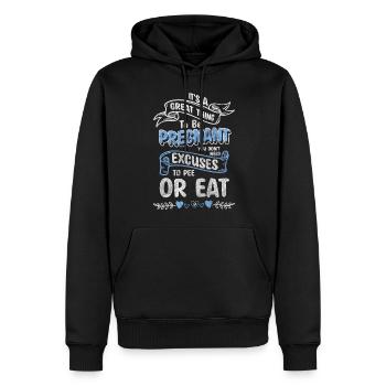 Grossesse Enfant - Sweat à capuche Premium bio Homme - noir - Devant - Nico (187cm)