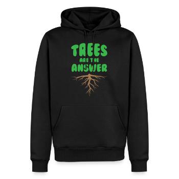 Trees Are The Answer - Männer Premium Bio Hoodie - Schwarz - Vorne - Nico (187cm)