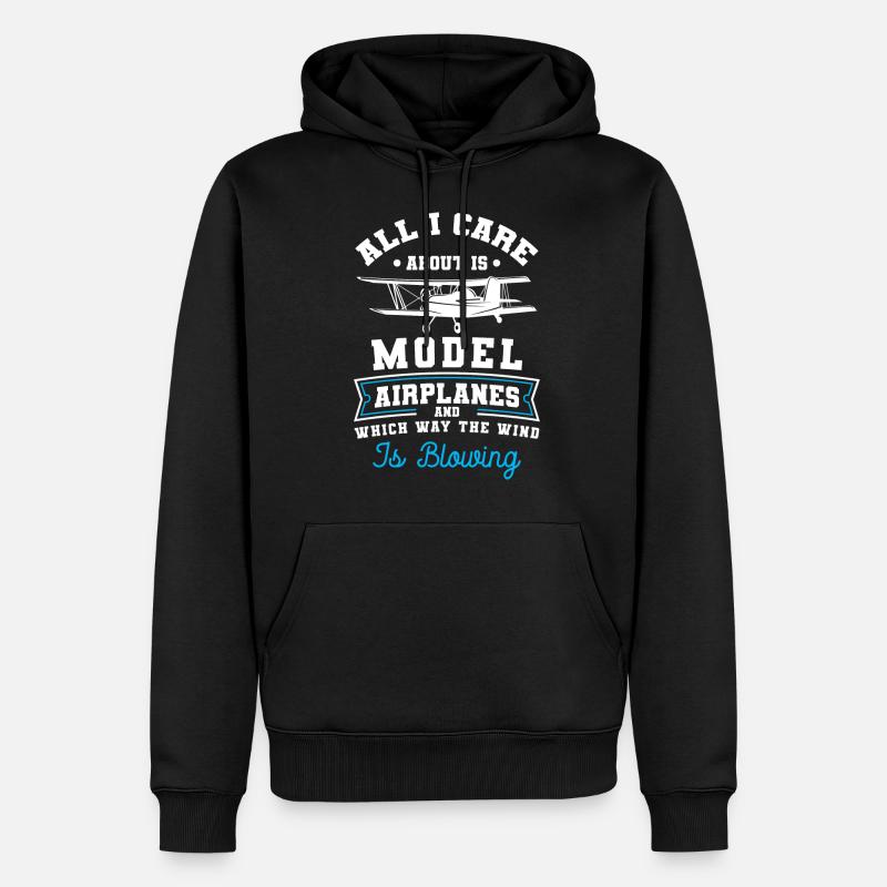 Modellflugzeug Flugzeug Pilot Modell - Männer Premium Bio Hoodie - Schwarz