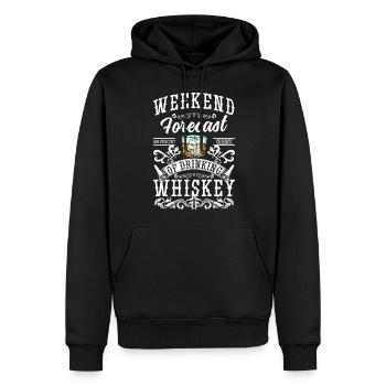 Bar à boire de bouteille de rhum - Sweat à capuche Premium bio Homme - noir - Devant - Nico (187cm)