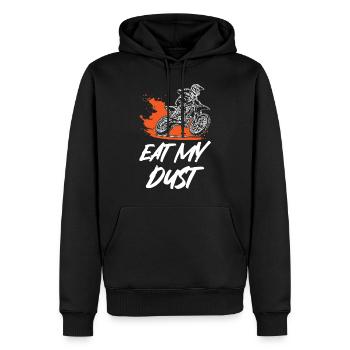 Eat My Dust Motocross - Men’s Premium Organic Hoodie - black - Front - Nico (187cm)