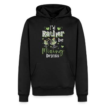Vacances de la bière du barman - Sweat à capuche Premium bio Homme - noir - Devant - Nico (187cm)