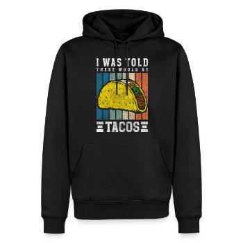 Tacos Célébration Chili - Sweat à capuche Premium bio Homme - noir - Devant - Nico (187cm)