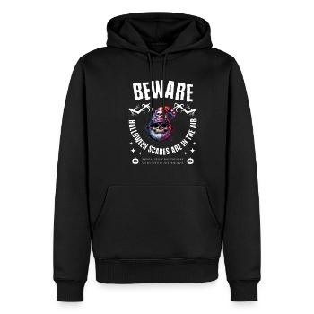 Beware Halloween Party - Männer Premium Bio Hoodie - Schwarz - Vorne - Nico (187cm)