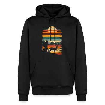 Photographie Nature Photographie Appareil photo reflex - Sweat à capuche Premium bio Homme - noir - Devant - Nico (187cm)