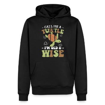 Turtles Shell Cute - Men’s Premium Organic Hoodie - black - Front - Nico (187cm)