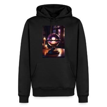 Magische Kristallkugel - Männer Premium Bio Hoodie - Schwarz - Vorne - Nico (187cm)