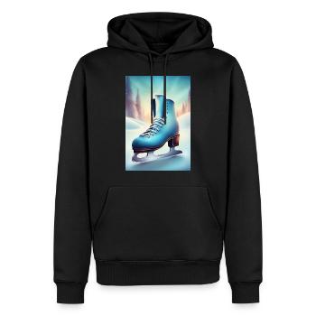 Winterliches Eiskunstlauf-Hobby - Männer Premium Bio Hoodie - Schwarz - Vorne - Nico (187cm)