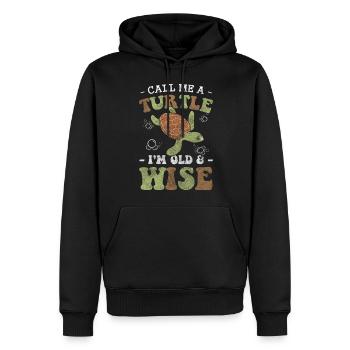 Turtle Sea Sea Creatures - Men’s Premium Organic Hoodie - black - Front - Nico (187cm)