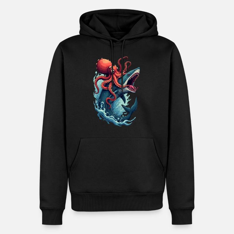 Bataille navale - Sweat à capuche Premium bio Homme - noir