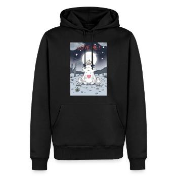 Love Me! Kröte Nr.1 - Männer Premium Bio Hoodie - Schwarz - Vorne - Nico (187cm)