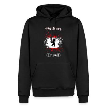 Berliner Original - Männer Premium Bio Hoodie - Schwarz - Vorne - Nico (187cm)
