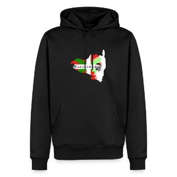 Askatasunera - Männer Premium Bio Hoodie - Schwarz - Vorne - Nico (187cm)