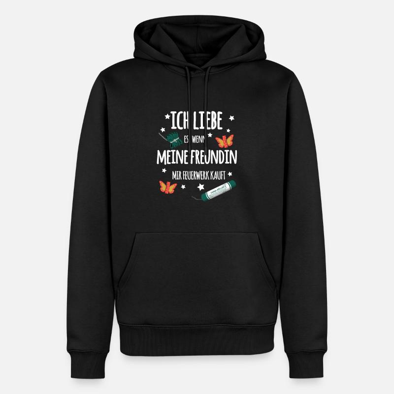 Pyro Partnerschaft - Männer Premium Bio Hoodie - Schwarz