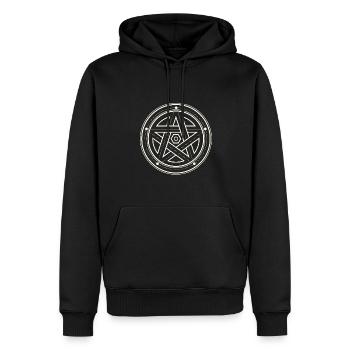 Heilige Geometrie - Männer Premium Bio Hoodie - Schwarz - Vorne - Nico (187cm)