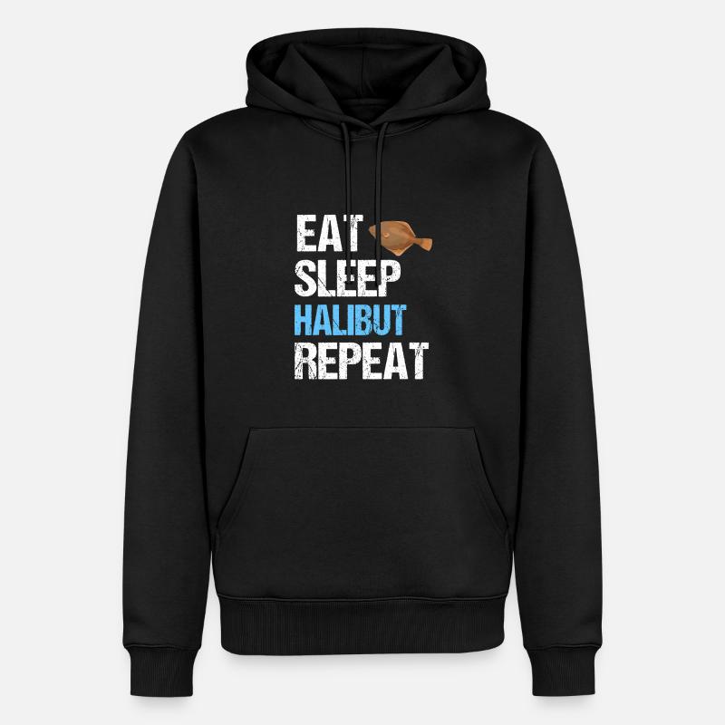 Heilbutt - Männer Premium Bio Hoodie - Schwarz