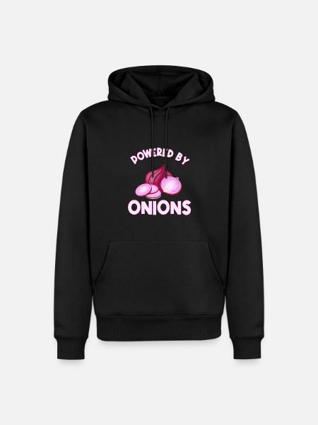 Powered by onions - Men’s Premium Organic Hoodie - black