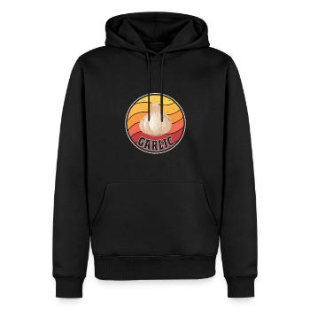 Knoblauch - Männer Premium Bio Hoodie - Schwarz - Vorne - Nico (187cm)