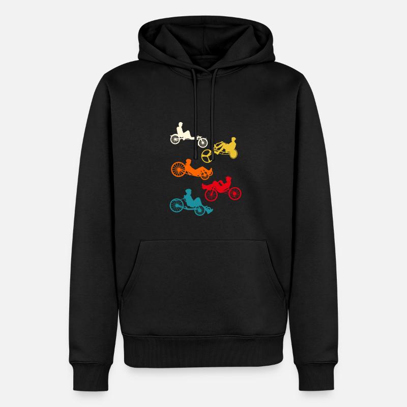 Vélo couché - Sweat à capuche Premium bio Homme - noir