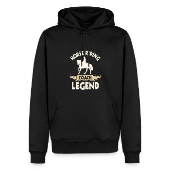 Riding instructor legend - Men’s Premium Organic Hoodie - black - Front - Nico (187cm)
