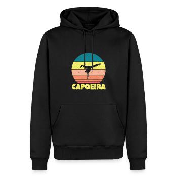 Capoeira - Männer Premium Bio Hoodie - Schwarz - Vorne - Nico (187cm)