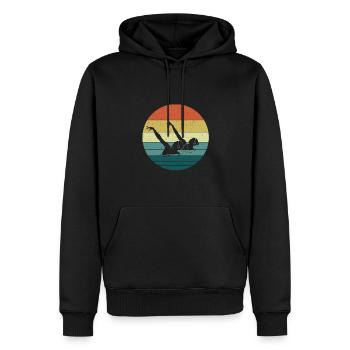 Natation synchronisée - Sweat à capuche Premium bio Homme - noir - Devant - Nico (187cm)