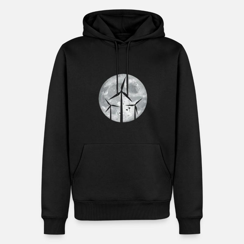 Windkraftanlage - Männer Premium Bio Hoodie - Schwarz