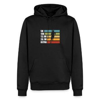 Ultra Running - Sweat à capuche Premium bio Homme - noir - Devant - Nico (187cm)