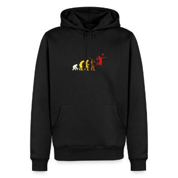 Conception de Volleyball Evolution - Sweat à capuche Premium bio Homme - noir - Devant - Nico (187cm)