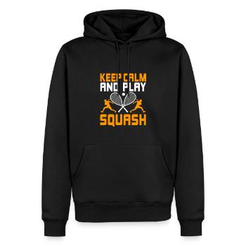 Squash - Männer Premium Bio Hoodie - Schwarz - Vorne - Nico (187cm)